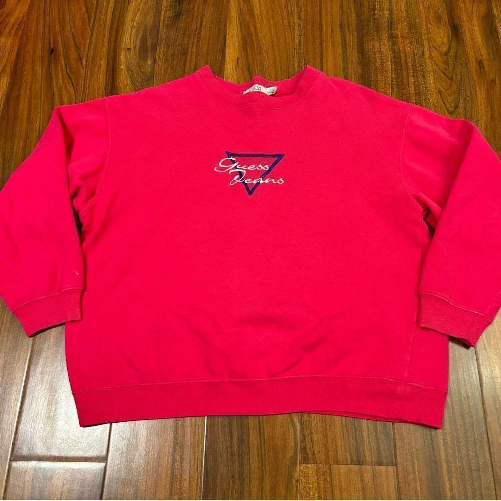 Guess Jeans vintage pink crewneck sweatshirt
